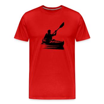 Kayak de rivière Bateau Équipement de relaxation - T-shirt bio Premium Homme - rouge - Devant - Damien (186cm)