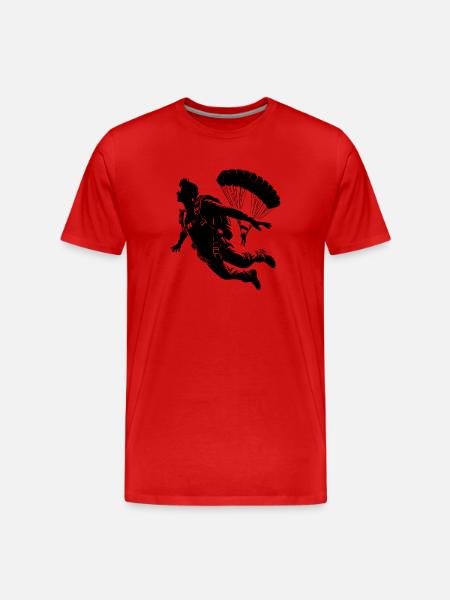 Two skydivers skydiving - Men's Premium Organic T-Shirt - red
