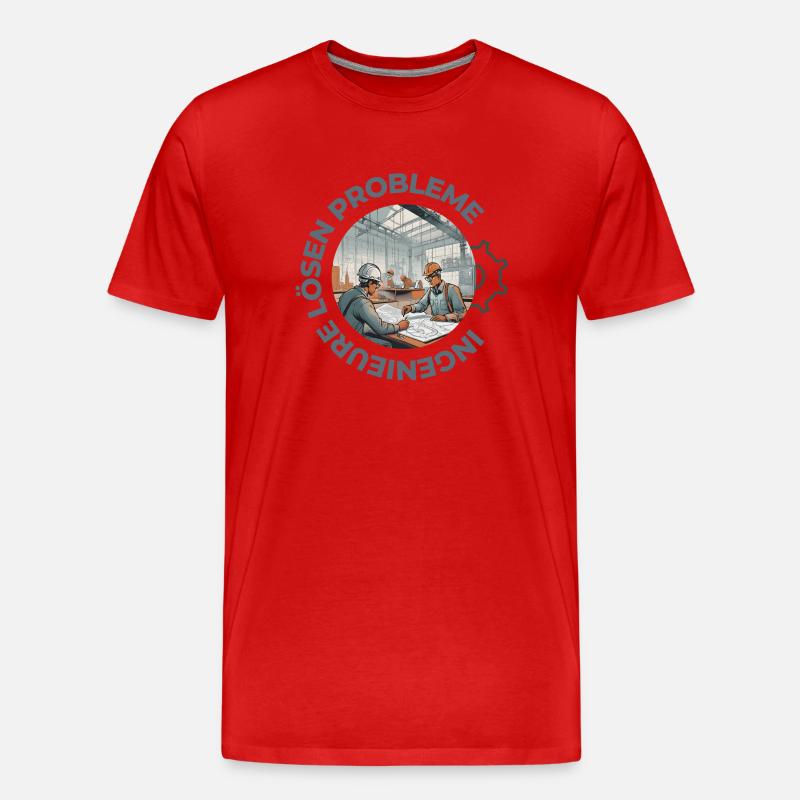 Engineers solve problems - Men's Premium Organic T-Shirt - red