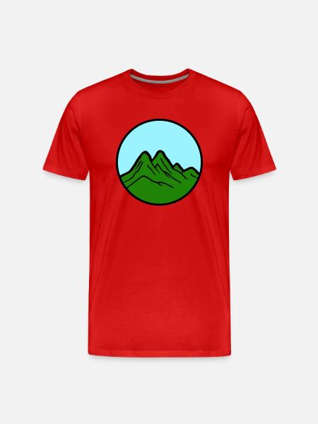 berge 2 - Männer Premium Bio T-Shirt - Rot