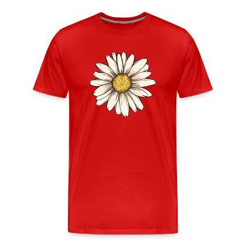 Pâquerette - T-shirt bio Premium Homme - rouge - Devant - Damien (186cm)