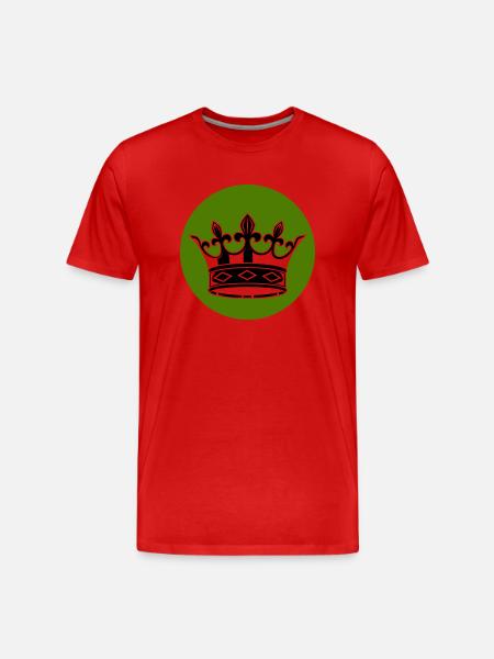 krone 1 - Männer Premium Bio T-Shirt - Rot