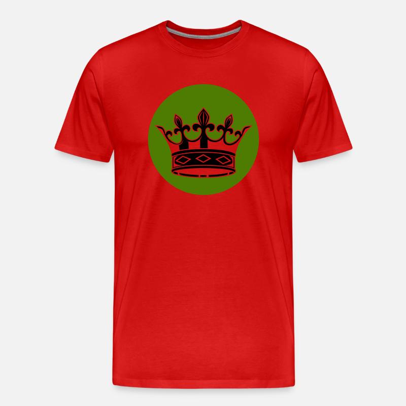 krone 1 - Männer Premium Bio T-Shirt - Rot