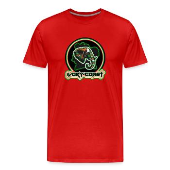 Côte d'Ivoire - T-shirt bio Premium Homme - rouge - Devant - Damien (186cm)