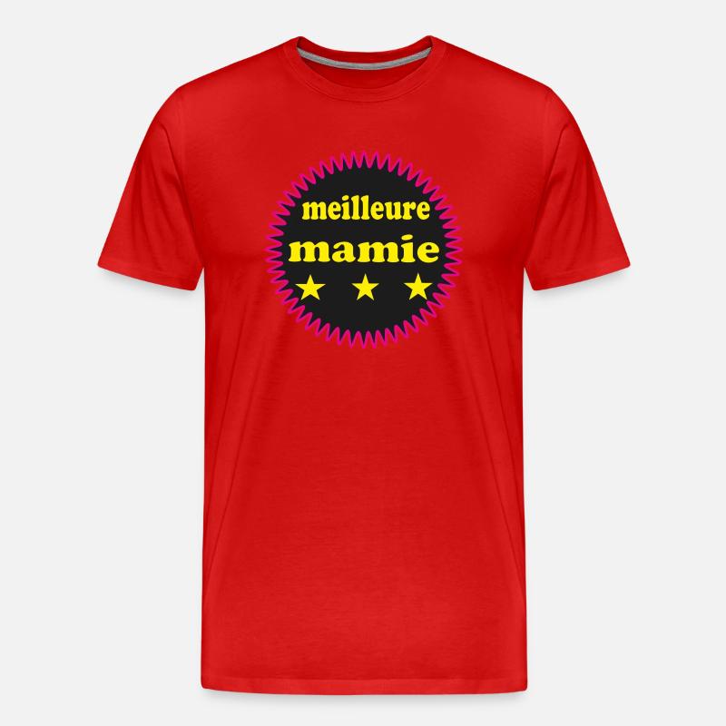 Beste Oma - Männer Premium Bio T-Shirt - Rot