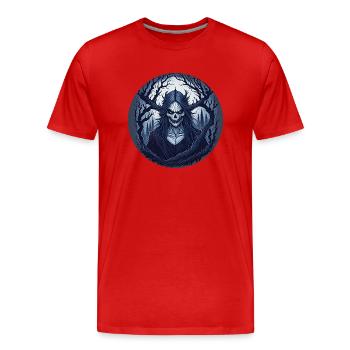 Gruseliges Halloween-partykostüm Waldhexe - Men's Premium Organic T-Shirt - red - Front - Damien (186cm)