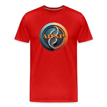 ANDP - Syndrom - GEN - Männer Premium Bio T-Shirt - Rot - Vorne - Damien (186cm)