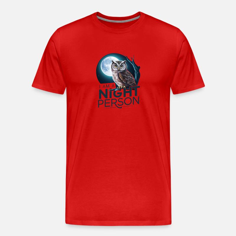 Ich bin ein Nachtmensch. - Männer Premium Bio T-Shirt - Rot