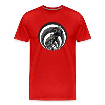 bmx race - T-shirt bio Premium Homme - rouge - Devant - Damien (186cm)
