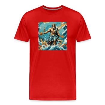 Ami de l’eau - T-shirt bio Premium Homme - rouge - Devant - Damien (186cm)