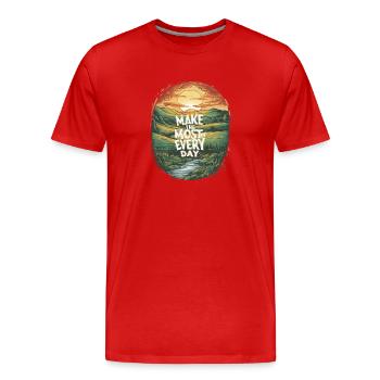 Make the most of every day - Men's Premium Organic T-Shirt - red - Front - Damien (186cm)