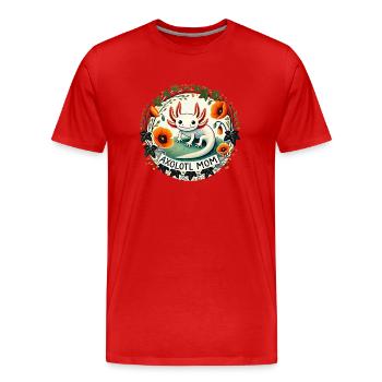 Axolotl Mom - Men's Premium Organic T-Shirt - red - Front - Damien (186cm)
