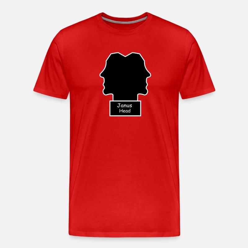 Janus Head - Männer Premium Bio T-Shirt - Rot