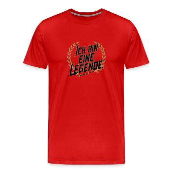 Je suis une légende - T-shirt bio Premium Homme - rouge - Devant - Damien (186cm)