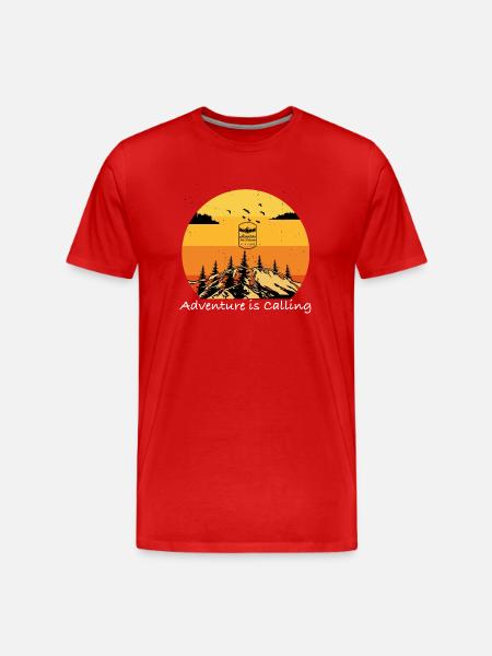Adventure is calling - Men's Premium Organic T-Shirt - red