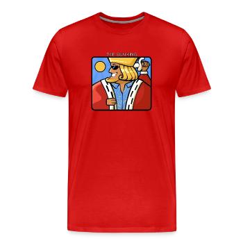 Sun King - Men's Premium Organic T-Shirt - red - Front - Damien (186cm)