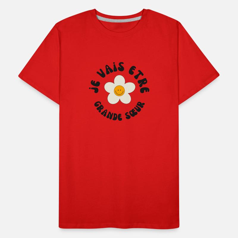 Ich werde eine große Schwester sein Männer Premium Bio T-Shirt