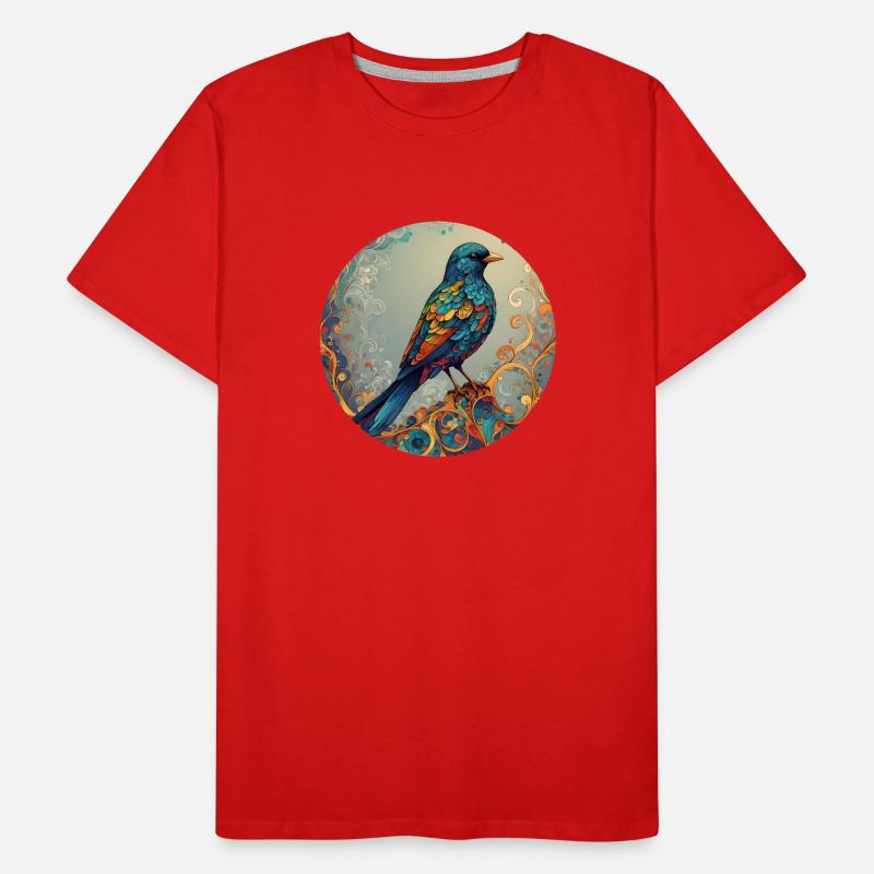 Vogel runder Batch Männer Premium Bio T-Shirt