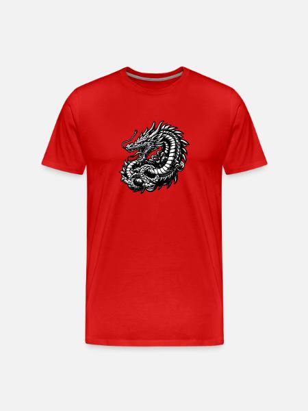 Dragon - Men's Premium Organic T-Shirt - red