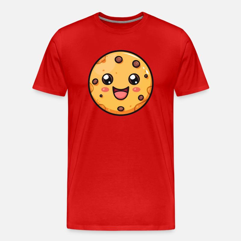 Lustiger Keks Comic - Männer Premium Bio T-Shirt - Rot