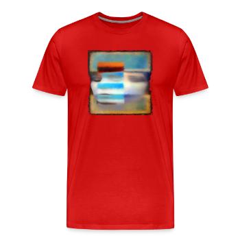 design18 - T-shirt bio Premium Homme - rouge - Devant - Damien (186cm)
