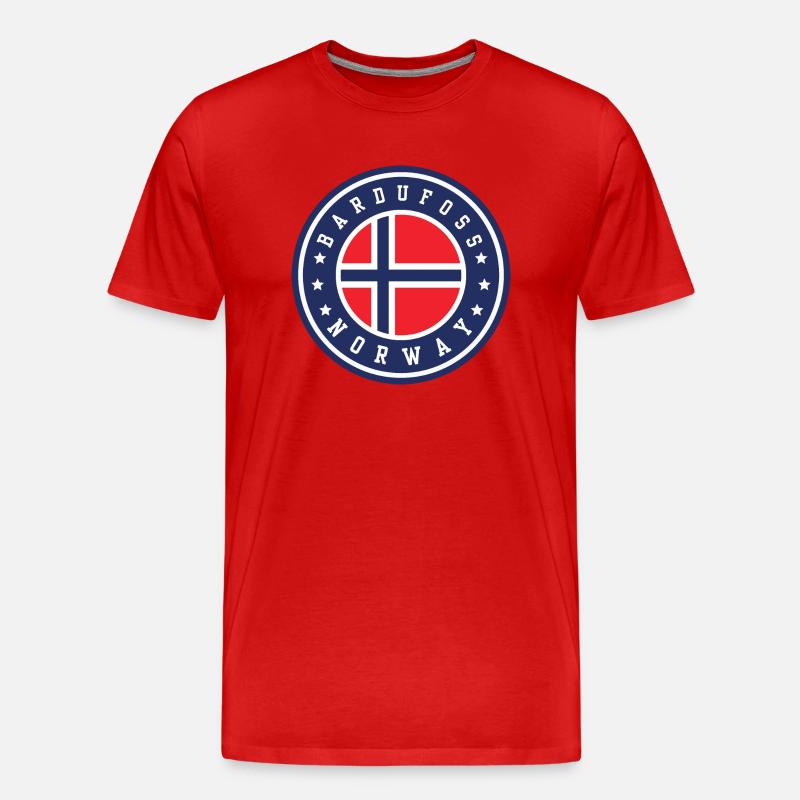 Bardufoss Norwegen - Männer Premium Bio T-Shirt - Rot