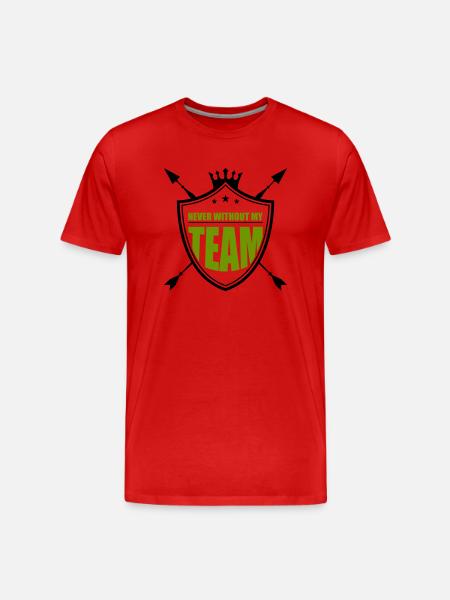 Coat of Arms Team - Men's Premium Organic T-Shirt - red