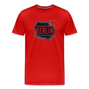 Berlin Grunge Design Alexanderplatz Berlin Ours - T-shirt bio Premium Homme - rouge - Devant - Damien (186cm)