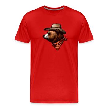 Cherif Bear - Men's Premium Organic T-Shirt - red - Front - Damien (186cm)
