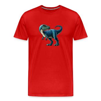 Géant Mammifère Dino T-Rex - T-shirt bio Premium Homme - rouge - Devant - Damien (186cm)