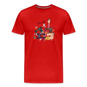 Ich bin eine Schneiderin - Couture Humor Geschenk - Männer Premium Bio T-Shirt - Rot - Vorne - Damien (186cm)