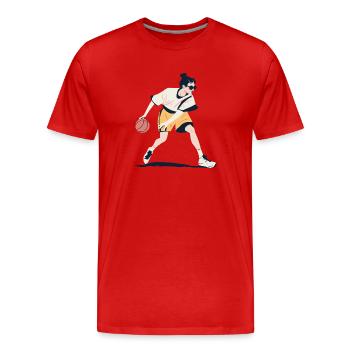 Basketball B-Baller Basketball Basket B-Ball - Men's Premium Organic T-Shirt - red - Front - Damien (186cm)