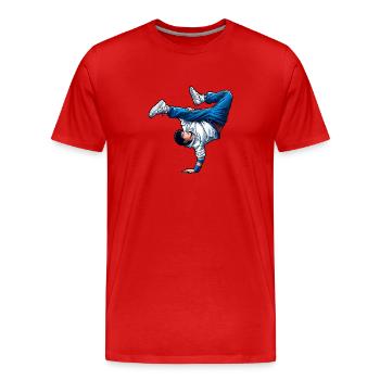 Breakdancer - Breakdance Fans - Männer Premium Bio T-Shirt - Rot - Vorne - Damien (186cm)