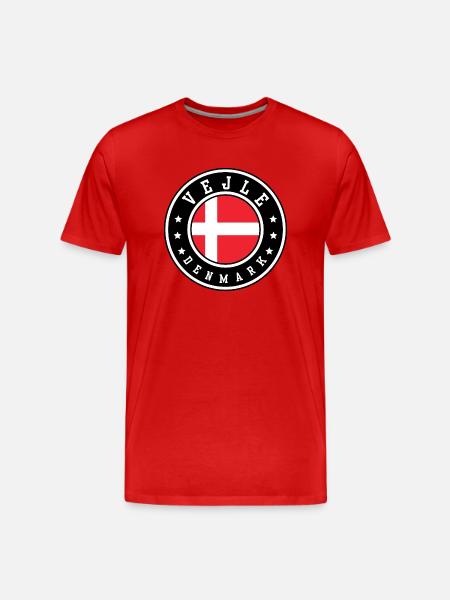 Vejle Dänemark - Männer Premium Bio T-Shirt - Rot