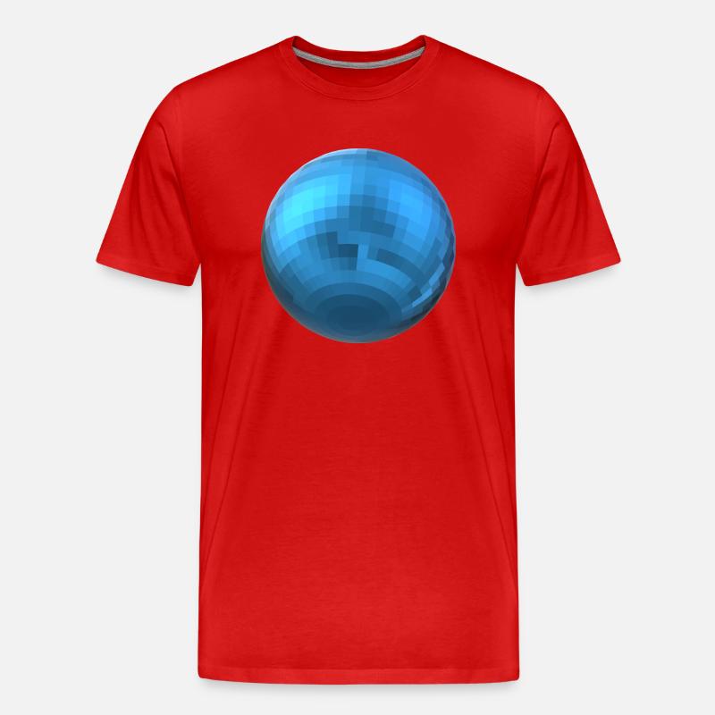 Blaue Kugel - Männer Premium Bio T-Shirt - Rot