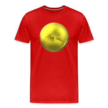 boule jaune - T-shirt bio Premium Homme - rouge - Devant - Damien (186cm)