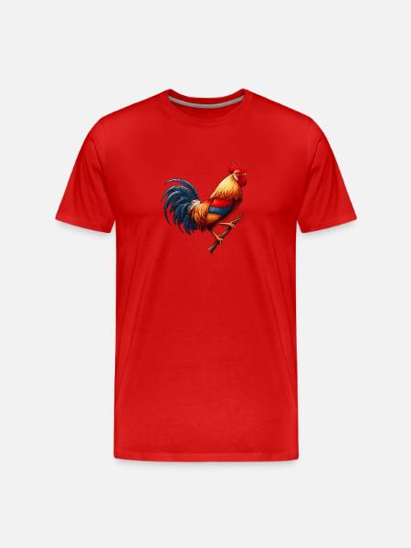 Coq Coq Basecour - T-shirt bio Premium Homme - rouge