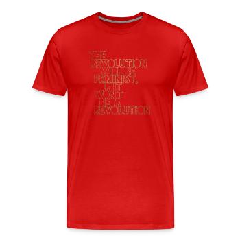 La Révolution sera féministe, ou ne sera-t-elle pas - T-shirt bio Premium Homme - rouge - Devant - Damien (186cm)