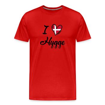 J’aime Hygge - Danemark - Lifestyle - Dänemark - T-shirt bio Premium Homme - rouge - Devant - Damien (186cm)