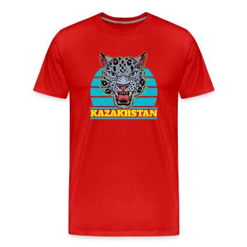 Kasachstan Astana National Tier Herkunft UdSSR - Männer Premium Bio T-Shirt - Rot - Vorne - Damien (186cm)