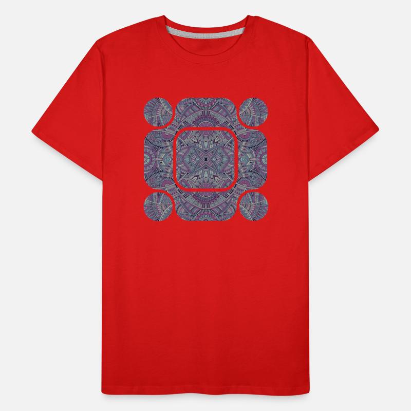 Violet Aztèque Abstrait T-shirt bio Premium Homme