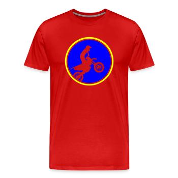 motocross - T-shirt bio Premium Homme - rouge - Devant - Damien (186cm)
