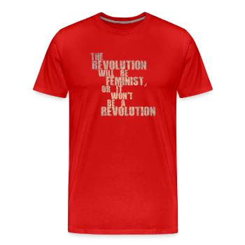 The Revolution will be feminist, or will it not be - Men's Premium Organic T-Shirt - red - Front - Damien (186cm)