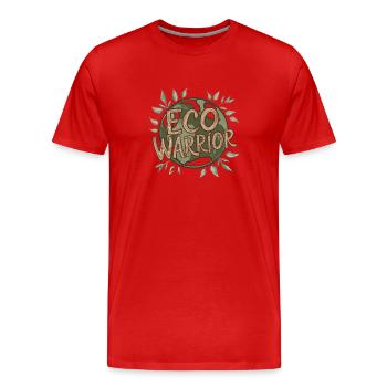 Eco Warrior - Men's Premium Organic T-Shirt - red - Front - Damien (186cm)