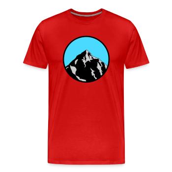 montagne - T-shirt bio Premium Homme - rouge - Devant - Damien (186cm)
