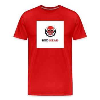 Roter Kopf - Männer Premium Bio T-Shirt - Rot - Vorne - Damien (186cm)