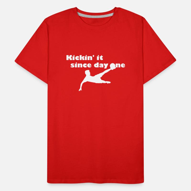 Kickin' it since day one - white Männer Premium Bio T-Shirt