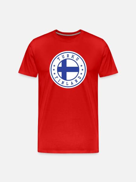Turku Finland - Men's Premium Organic T-Shirt - red