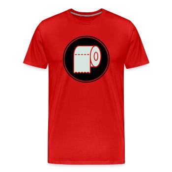 Papier toilette Icône de papier toilette - T-shirt bio Premium Homme - rouge - Devant - Damien (186cm)