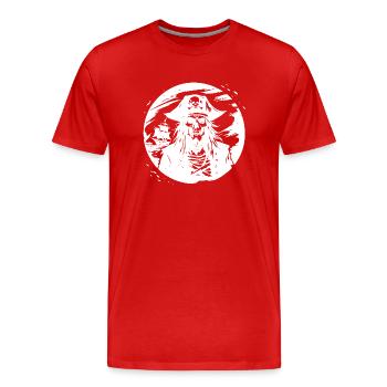 Pirate mort-vivant - Voile du destin - T-shirt bio Premium Homme - rouge - Devant - Damien (186cm)